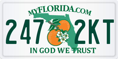 FL license plate 2472KT