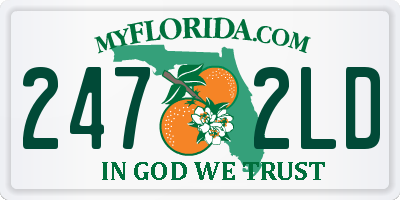 FL license plate 2472LD