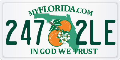 FL license plate 2472LE