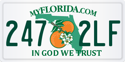 FL license plate 2472LF