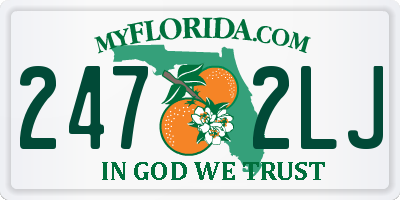 FL license plate 2472LJ