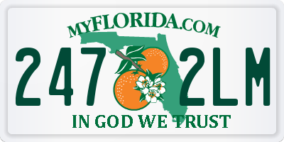 FL license plate 2472LM
