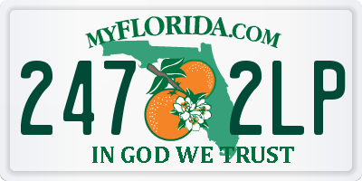 FL license plate 2472LP