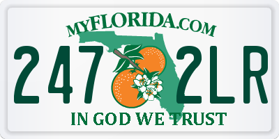 FL license plate 2472LR