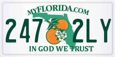 FL license plate 2472LY
