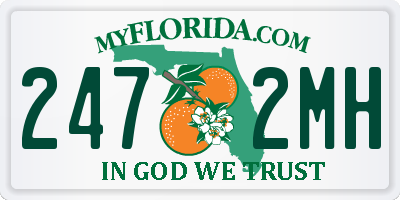 FL license plate 2472MH