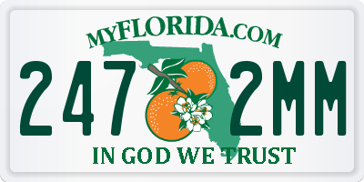 FL license plate 2472MM