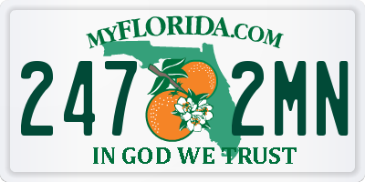 FL license plate 2472MN