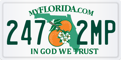 FL license plate 2472MP