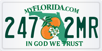 FL license plate 2472MR