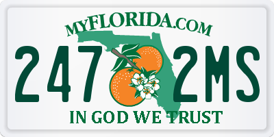 FL license plate 2472MS