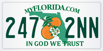 FL license plate 2472NN