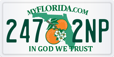 FL license plate 2472NP