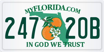 FL license plate 2472OB
