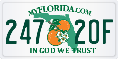 FL license plate 2472OF
