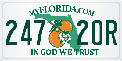 FL license plate 2472OR