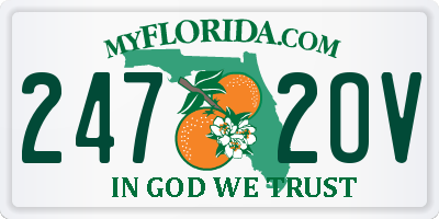 FL license plate 2472OV