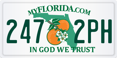 FL license plate 2472PH