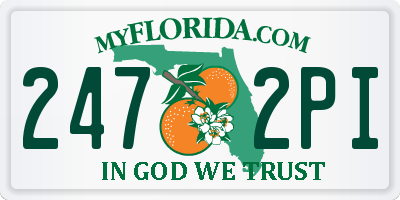FL license plate 2472PI