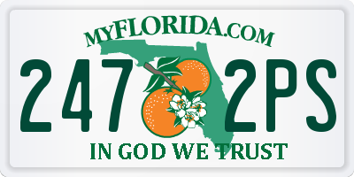 FL license plate 2472PS