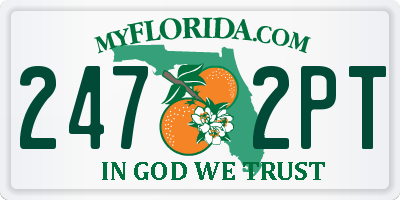 FL license plate 2472PT