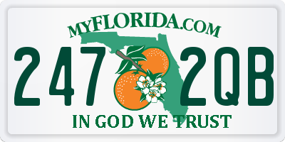 FL license plate 2472QB