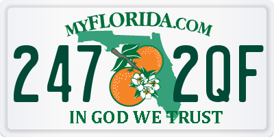 FL license plate 2472QF