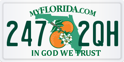 FL license plate 2472QH