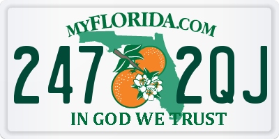 FL license plate 2472QJ