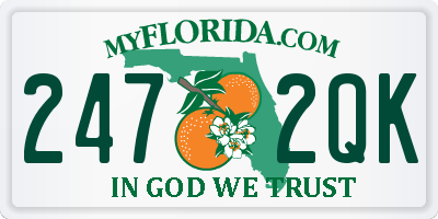 FL license plate 2472QK