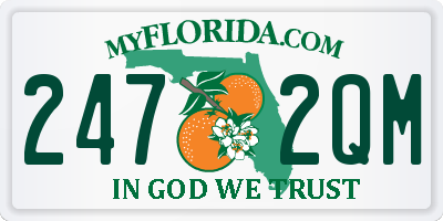 FL license plate 2472QM