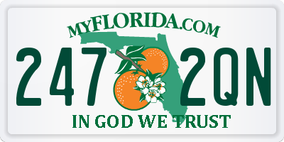 FL license plate 2472QN