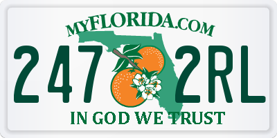 FL license plate 2472RL