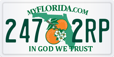 FL license plate 2472RP