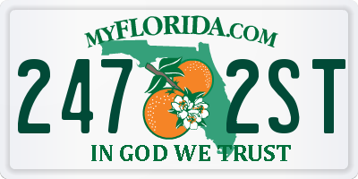FL license plate 2472ST