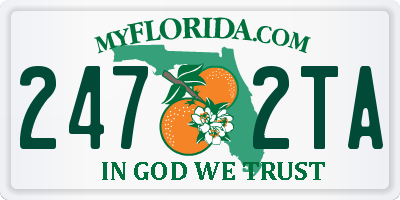 FL license plate 2472TA