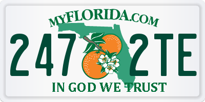 FL license plate 2472TE