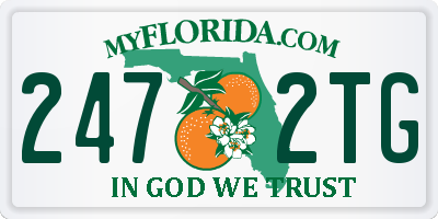 FL license plate 2472TG