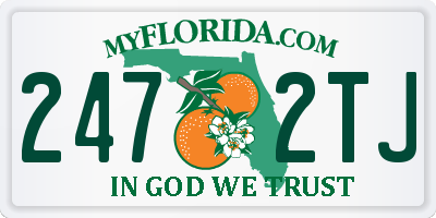 FL license plate 2472TJ