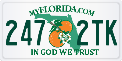FL license plate 2472TK