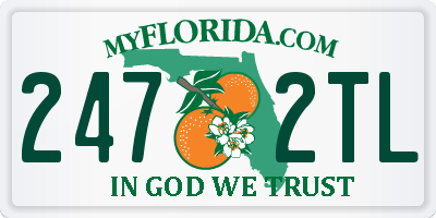 FL license plate 2472TL