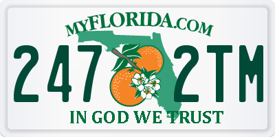 FL license plate 2472TM