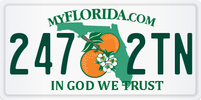 FL license plate 2472TN