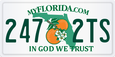 FL license plate 2472TS