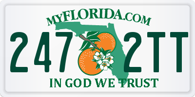 FL license plate 2472TT