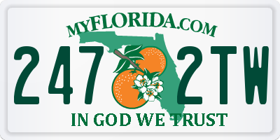 FL license plate 2472TW