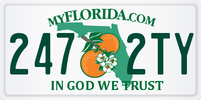 FL license plate 2472TY