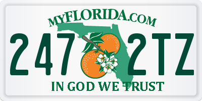 FL license plate 2472TZ