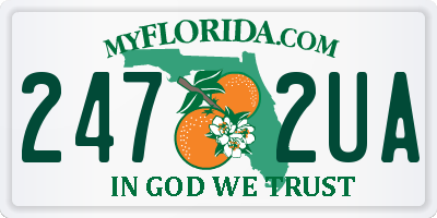 FL license plate 2472UA