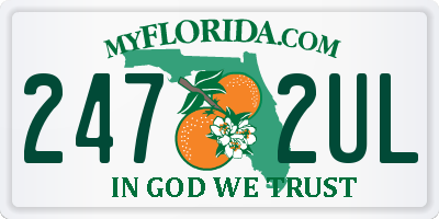 FL license plate 2472UL